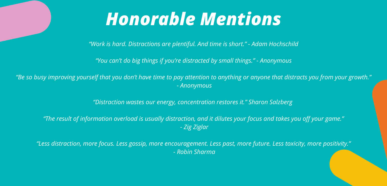motivational quotes to overcome distractions