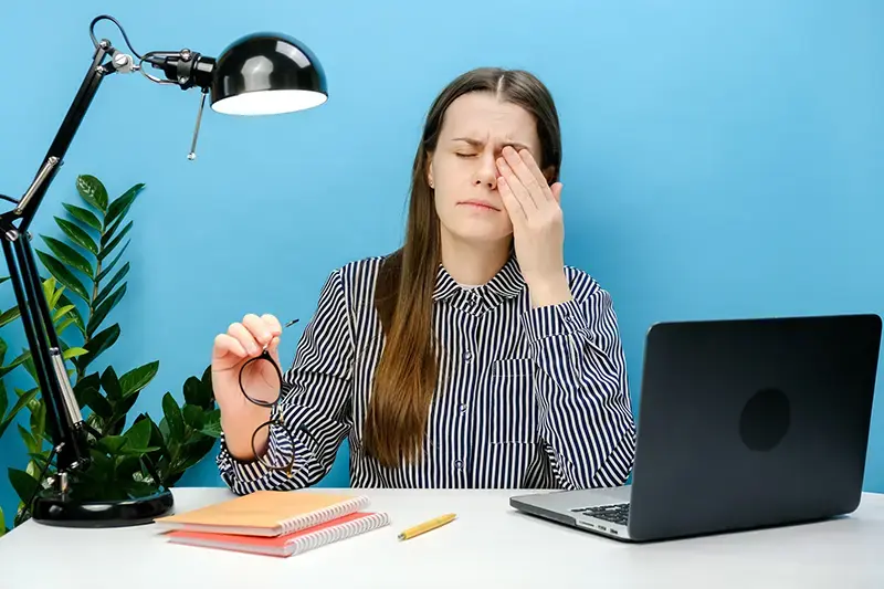 Overworked woman