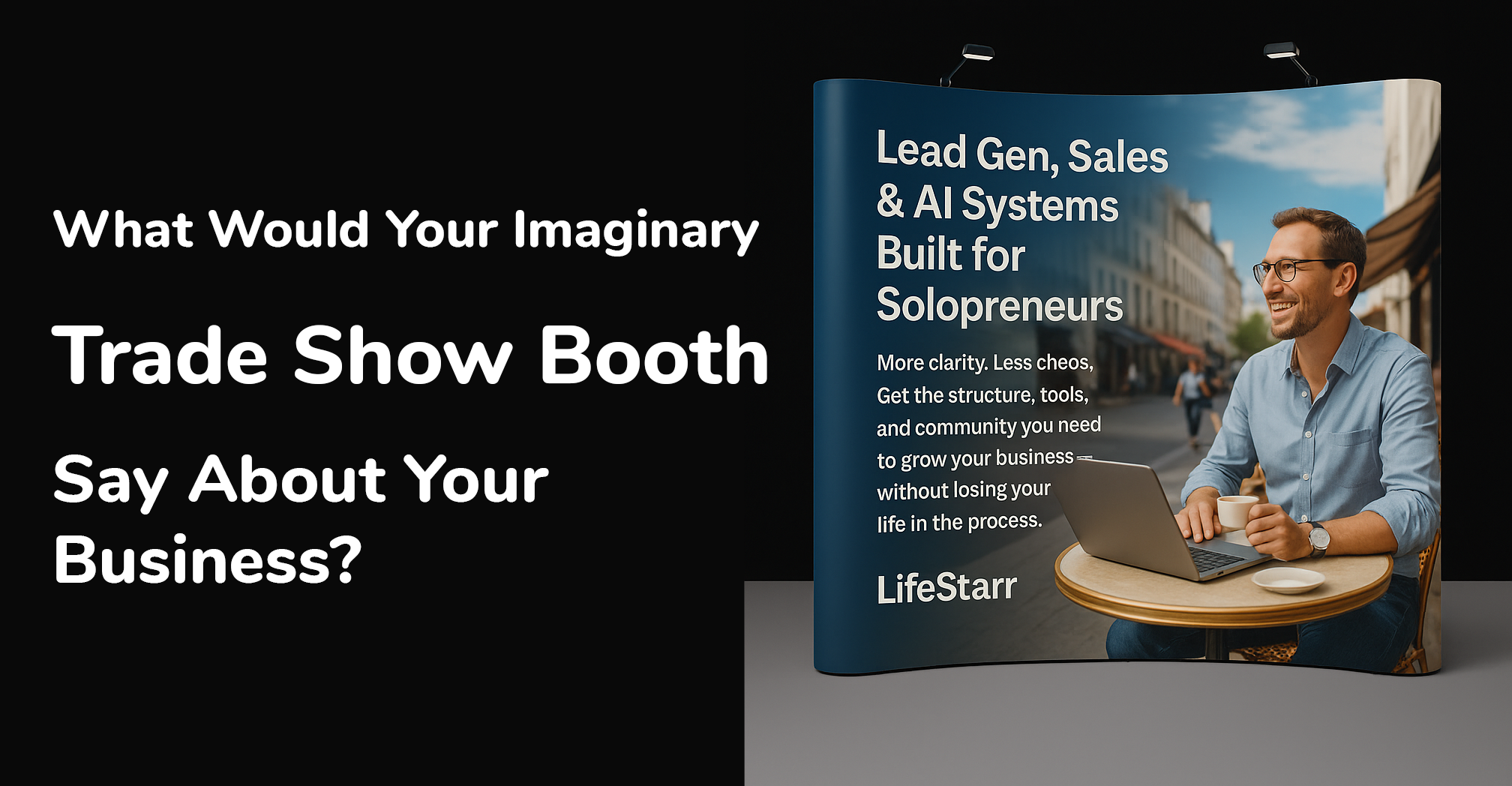 Imaginary Trade Show Booth for LifeStarr