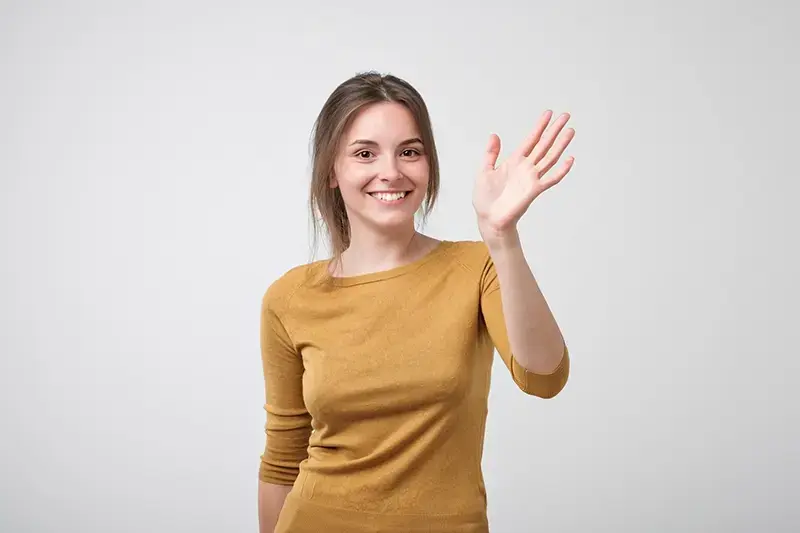 Woman Waving